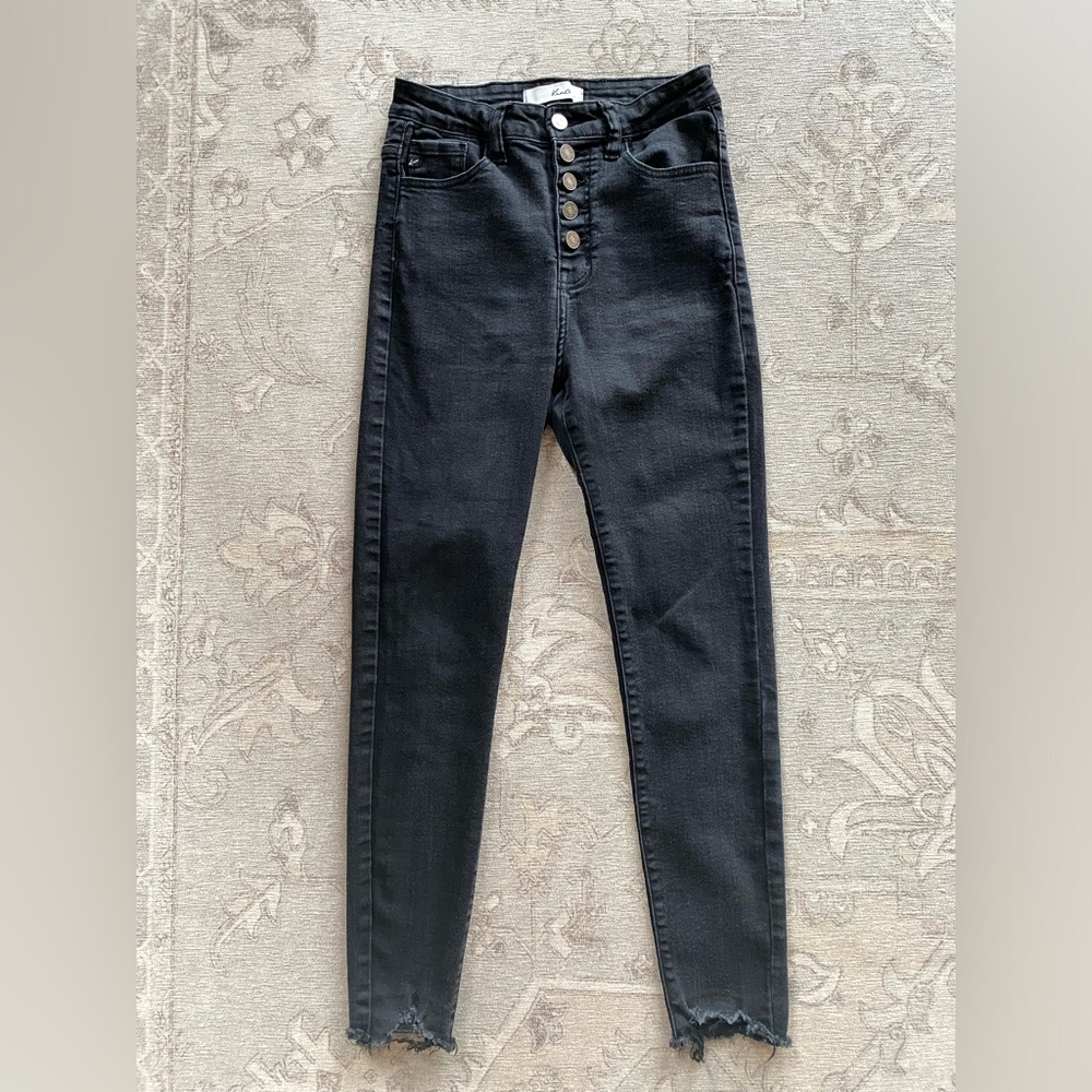 KanCan Gris High Rise Super Skinny Jeans in Black size 26